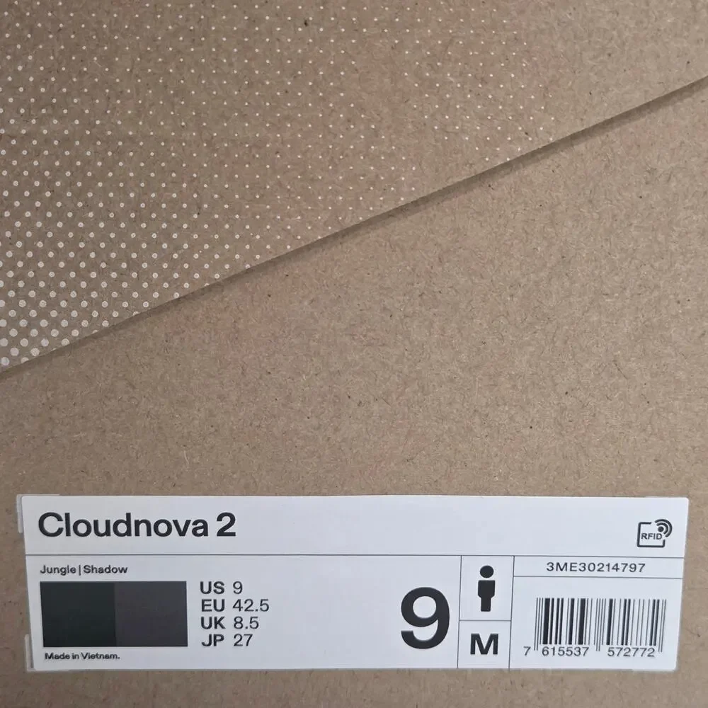 On Running Cloudnova 2 Jungle Shadow Men's Size 8 Casual 3ME30214797